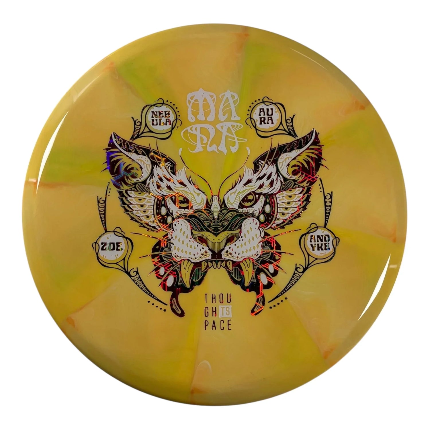 Thought Space Athletics Mana | Nebula Aura | Yellow/White/Pink Holo 178g (Zoe Andyke) Disc Golf