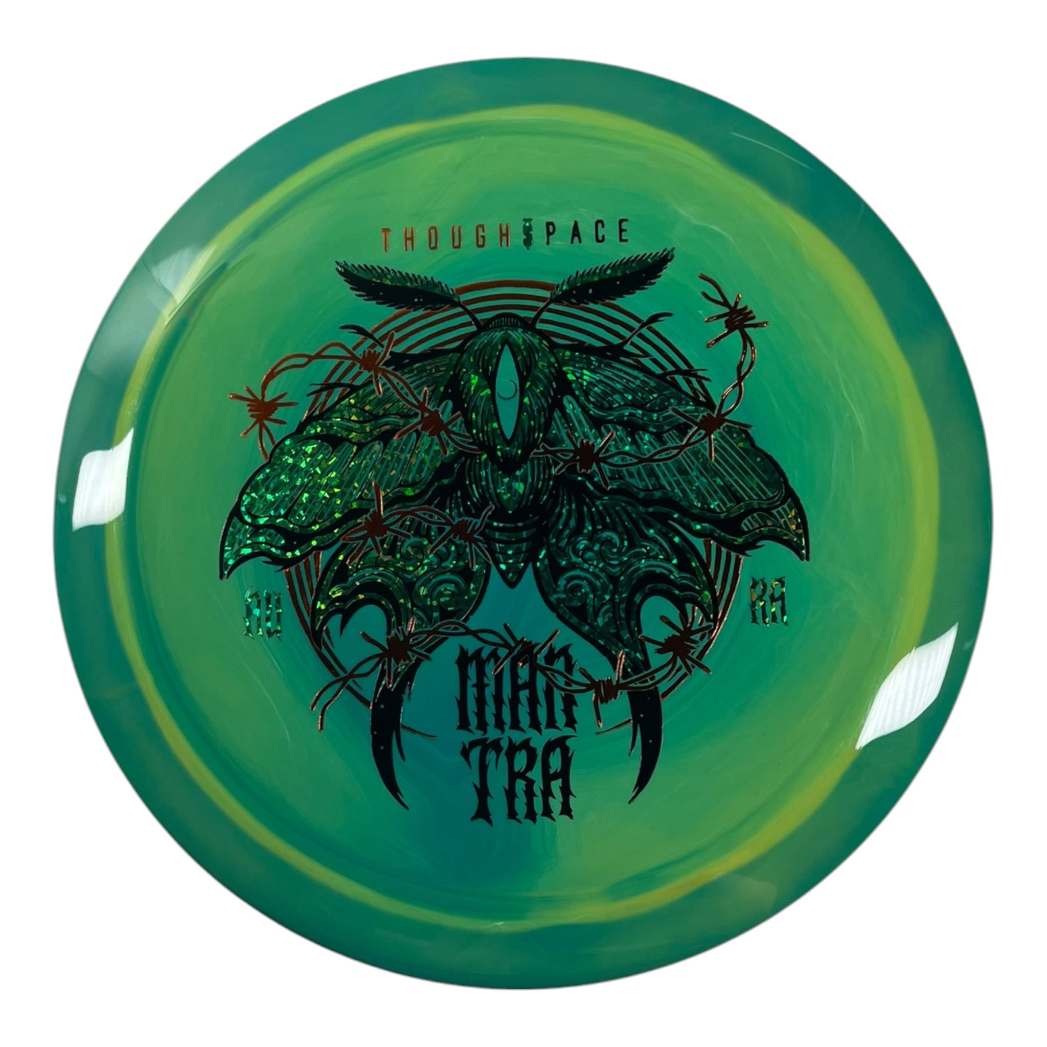 Thought Space Athletics Mantra | Aura | Green/Green Sparkle 173g Disc Golf