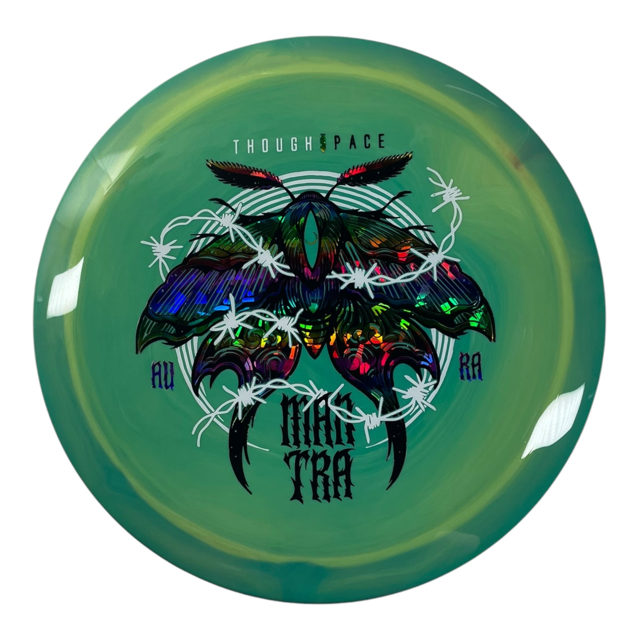 Thought Space Athletics Mantra | Aura | Green/Rainbow 173g Disc Golf
