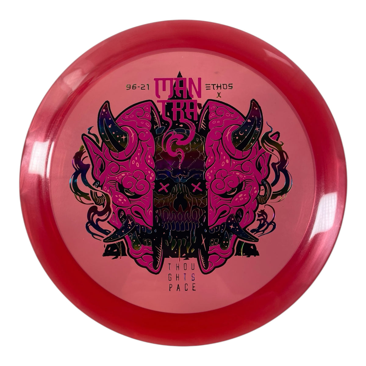 Thought Space Athletics Mantra | Experimental Ethos | Red/Pink/Rainbow 168g Disc Golf