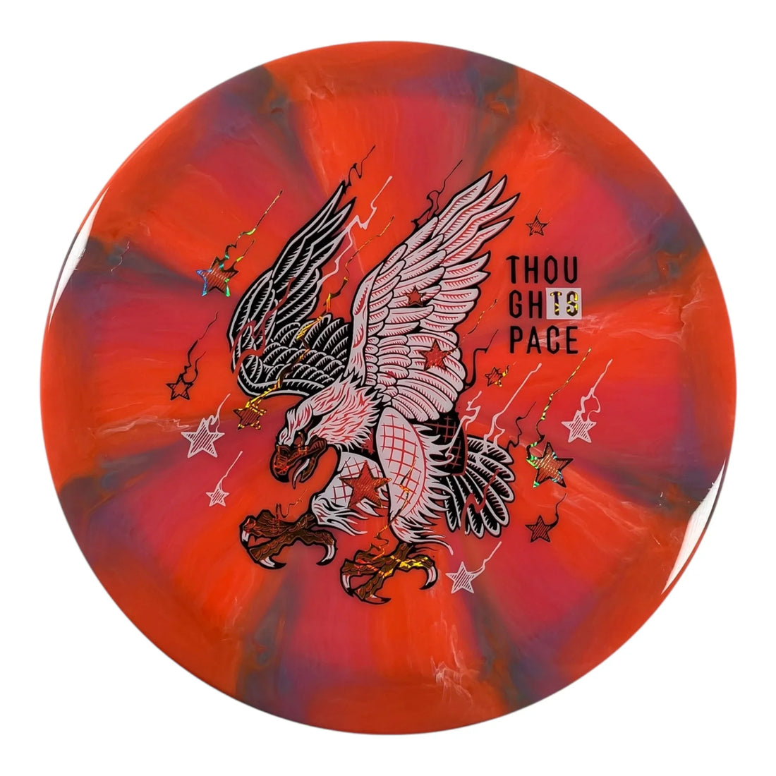 Thought Space Athletics Omen | Nebula Aura | Orange/White/Black 169g (Freedom Chicken) Disc Golf