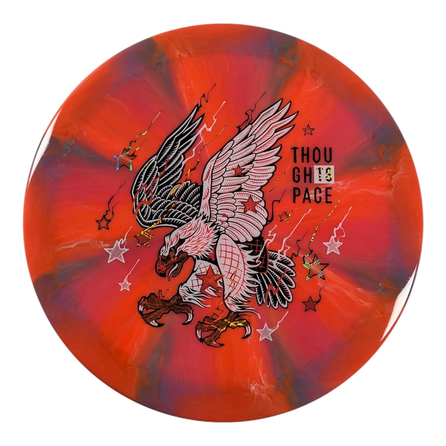 Thought Space Athletics Omen | Nebula Aura | Orange/White/Black 169g (Freedom Chicken) Disc Golf