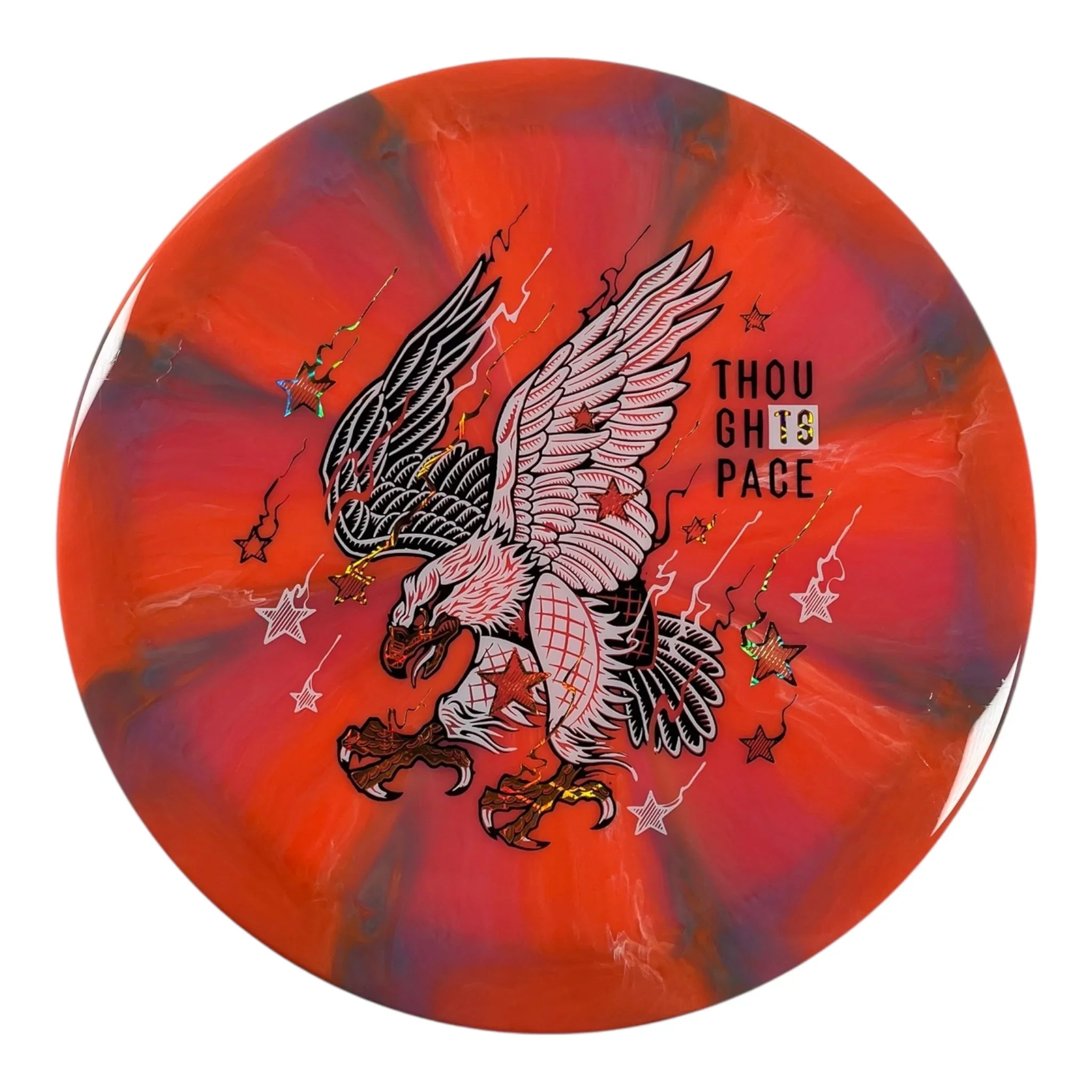 Thought Space Athletics Omen | Nebula Aura | Orange/White/Black 169g (Freedom Chicken) Disc Golf