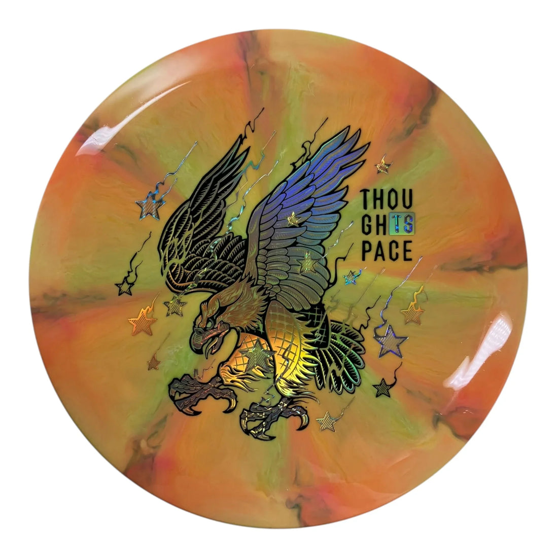 Thought Space Athletics Omen | Nebula Aura | Yellow/Orange/Gold 173g (Freedom Chicken) Disc Golf