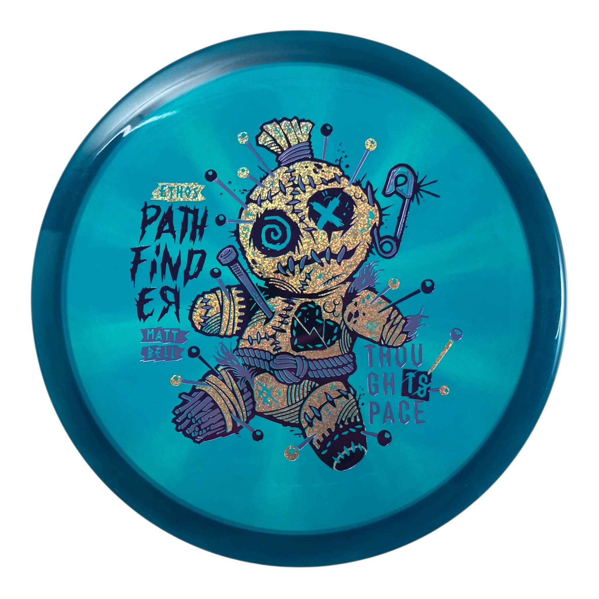 Thought Space Athletics Pathfinder | Experimental Ethos | Blue/Gold 176g (Matt Bell) Disc Golf