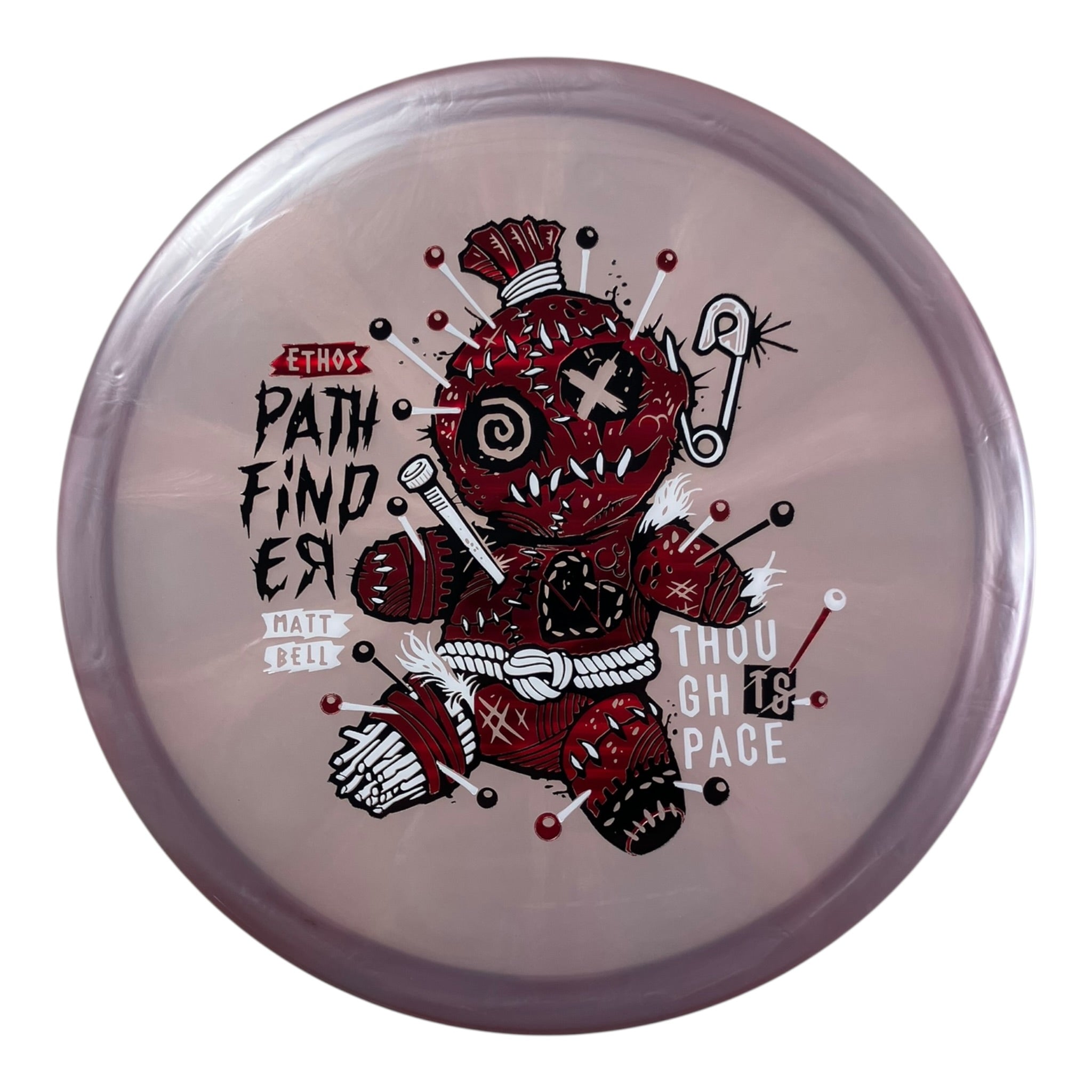 Thought Space Athletics Pathfinder | Experimental Ethos | Grey/Red 174g (Matt Bell) Disc Golf