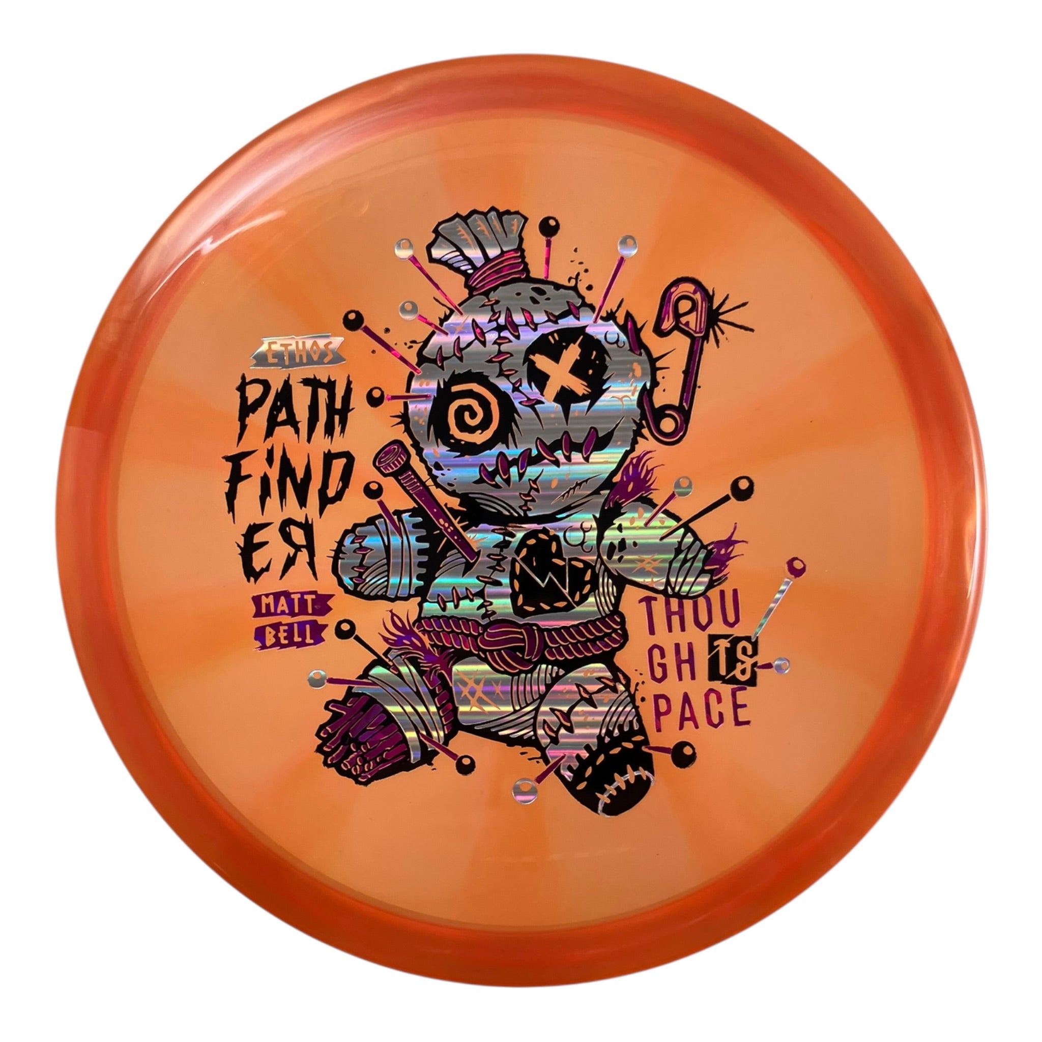 Thought Space Athletics Pathfinder | Experimental Ethos | Orange/Holo 176g (Matt Bell) Disc Golf