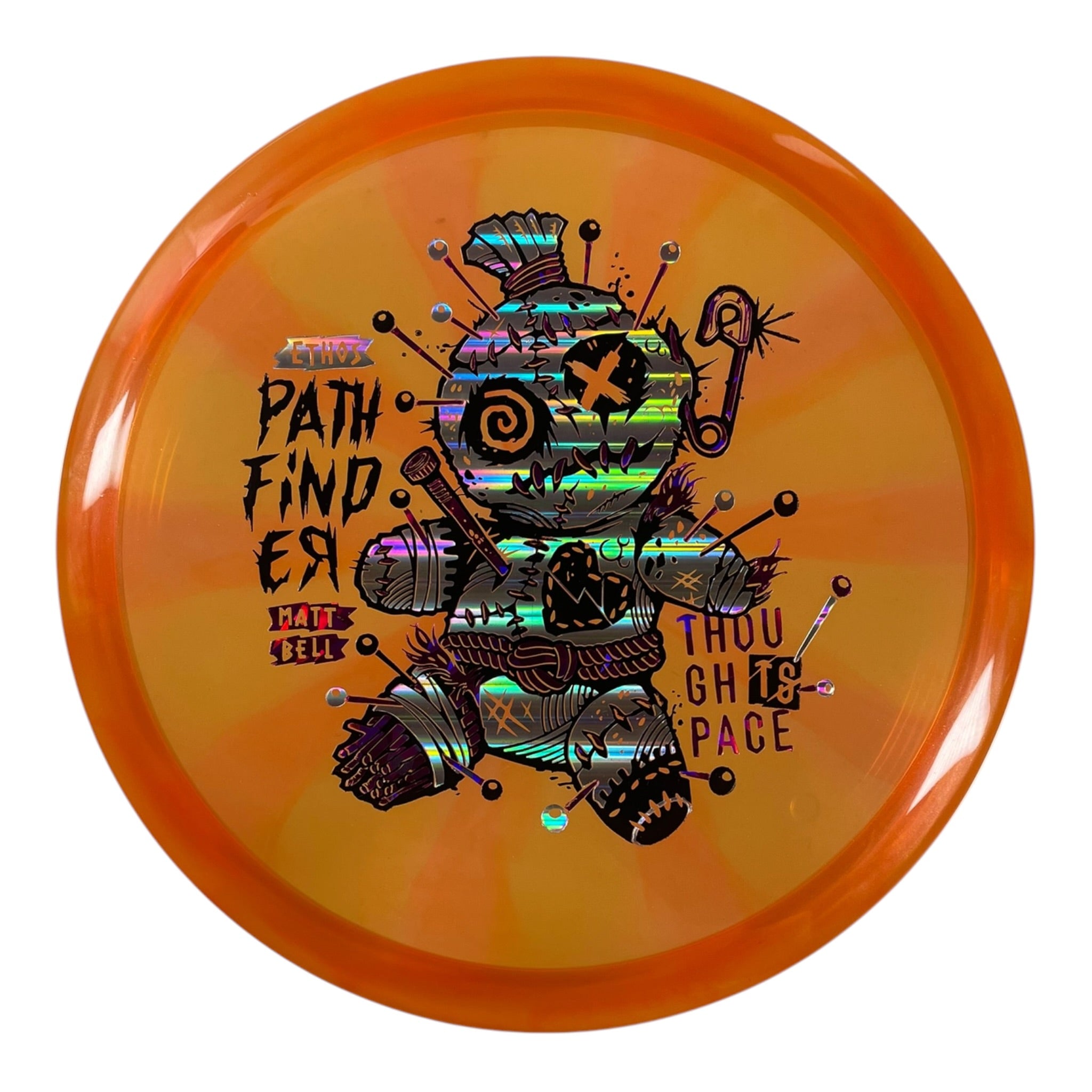 Thought Space Athletics Pathfinder | Experimental Ethos | Orange/Holo 176g (Matt Bell) Disc Golf