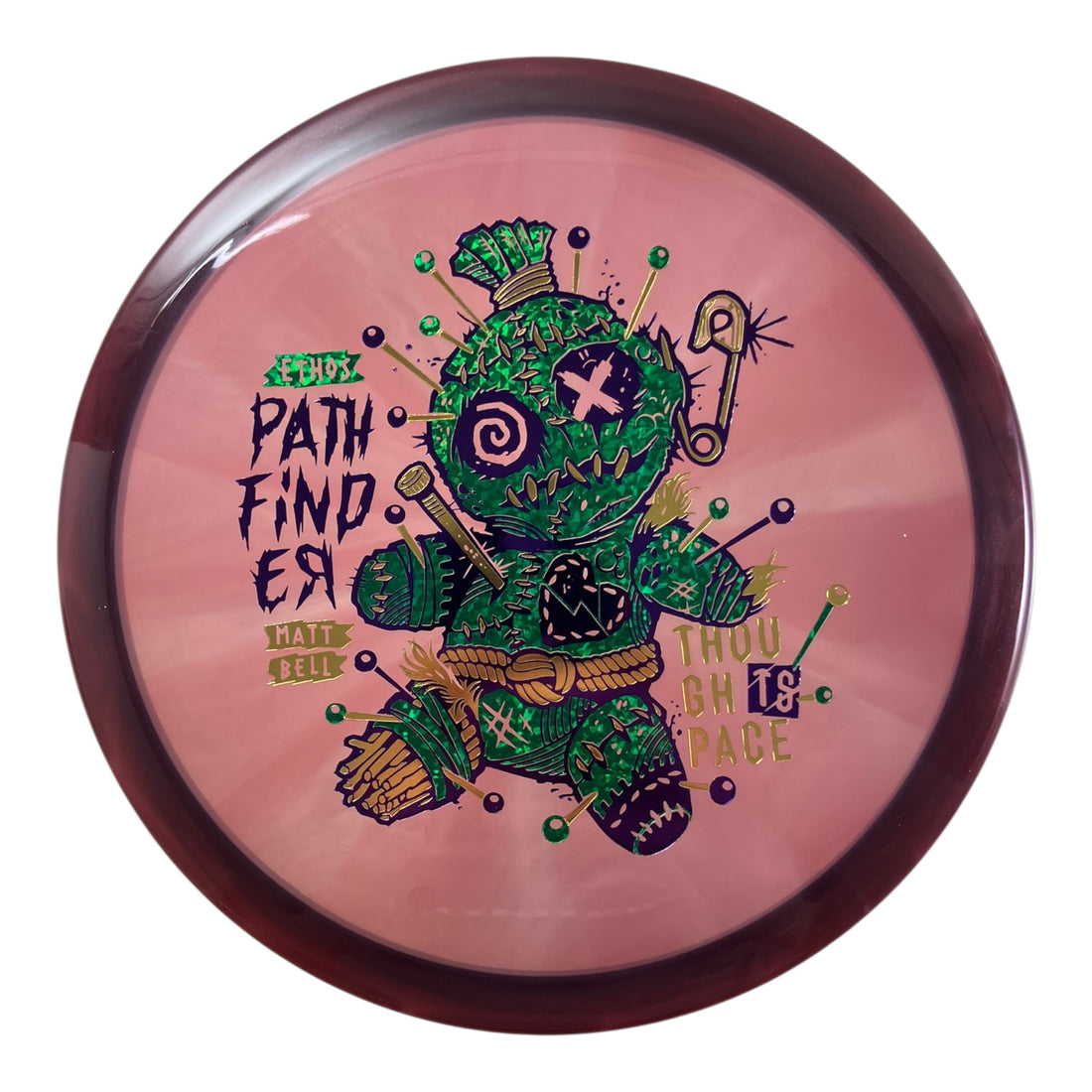 Thought Space Athletics Pathfinder | Experimental Ethos | Purple/Green 173g (Matt Bell) Disc Golf