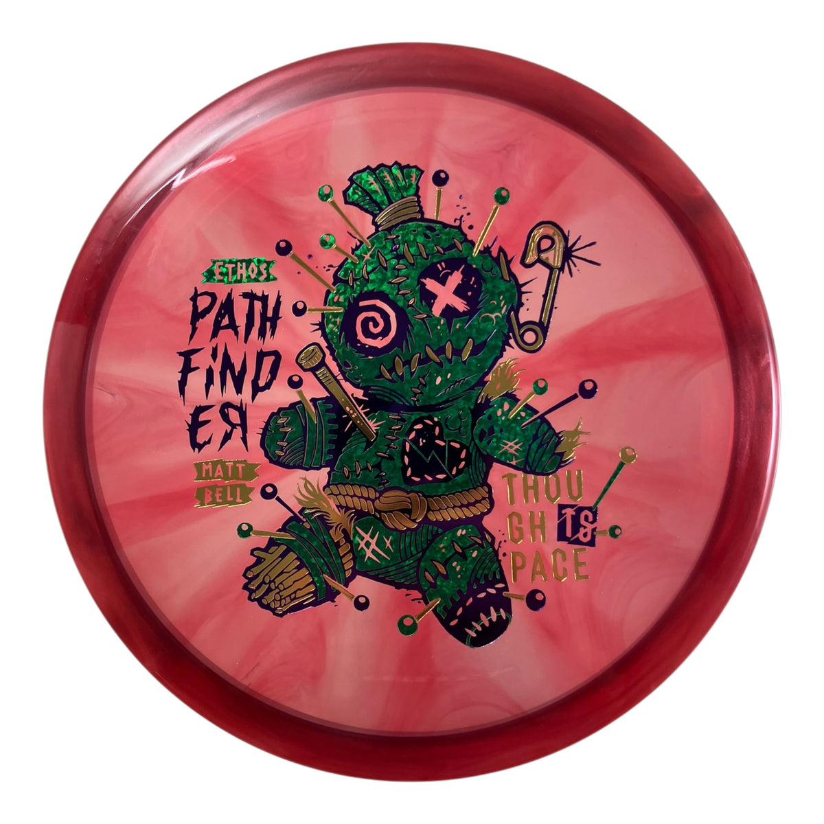 Thought Space Athletics Pathfinder | Experimental Ethos | Red/Green 174g (Matt Bell) Disc Golf