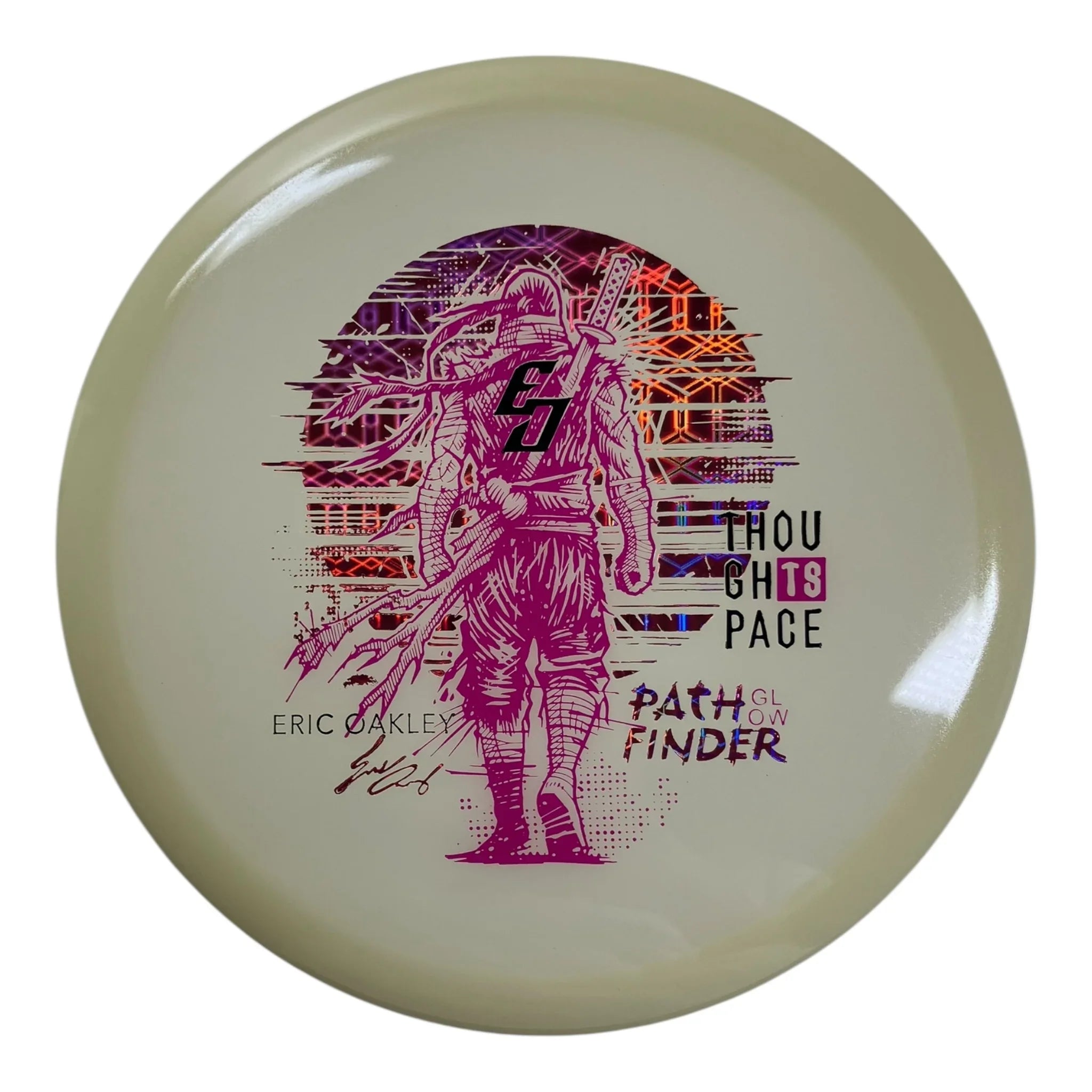 Thought Space Athletics Pathfinder | Glow | Pink/Lasers 178g (Eric Oakley) Disc Golf