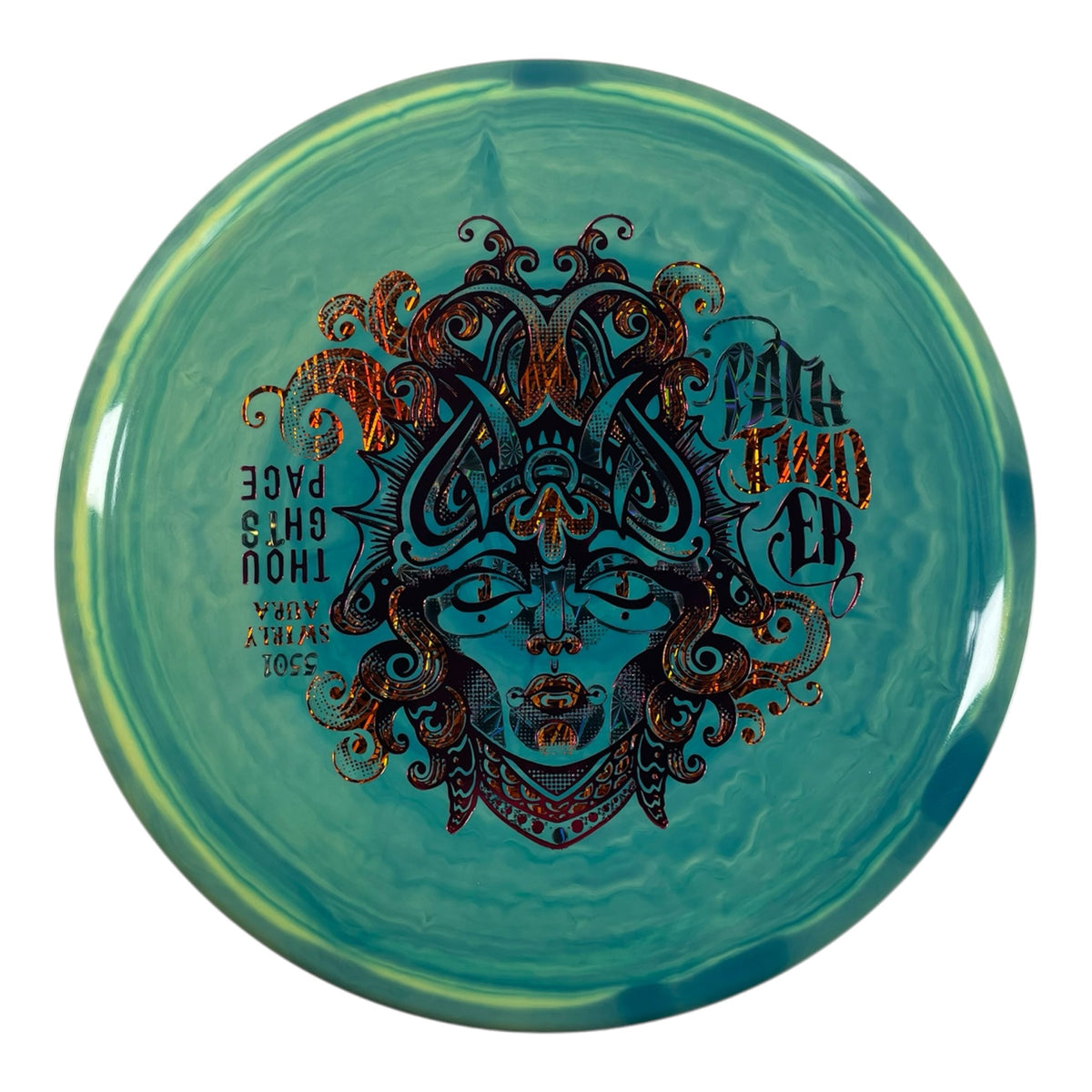 Thought Space Athletics Pathfinder | Swirly Aura | Blue/Pink/Black Holo 175g Disc Golf