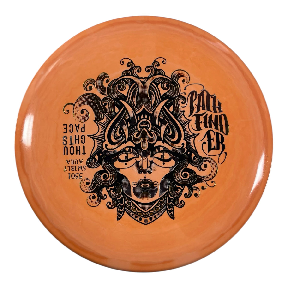 Thought Space Athletics Pathfinder | Swirly Aura | Orange/Silver/Gold 176g Disc Golf