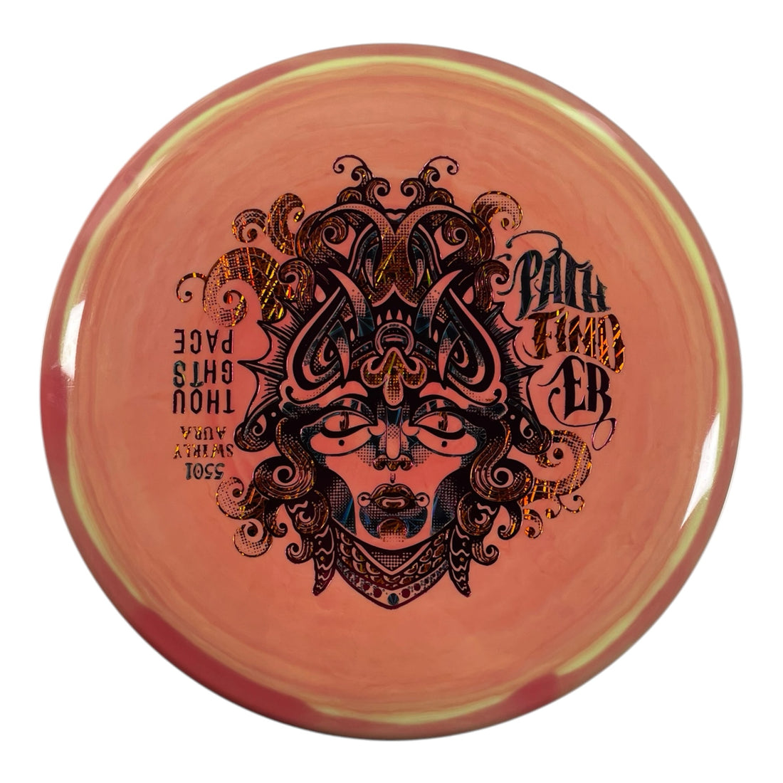 Thought Space Athletics Pathfinder | Swirly Aura | Pink/Orange/Pink 175g Disc Golf