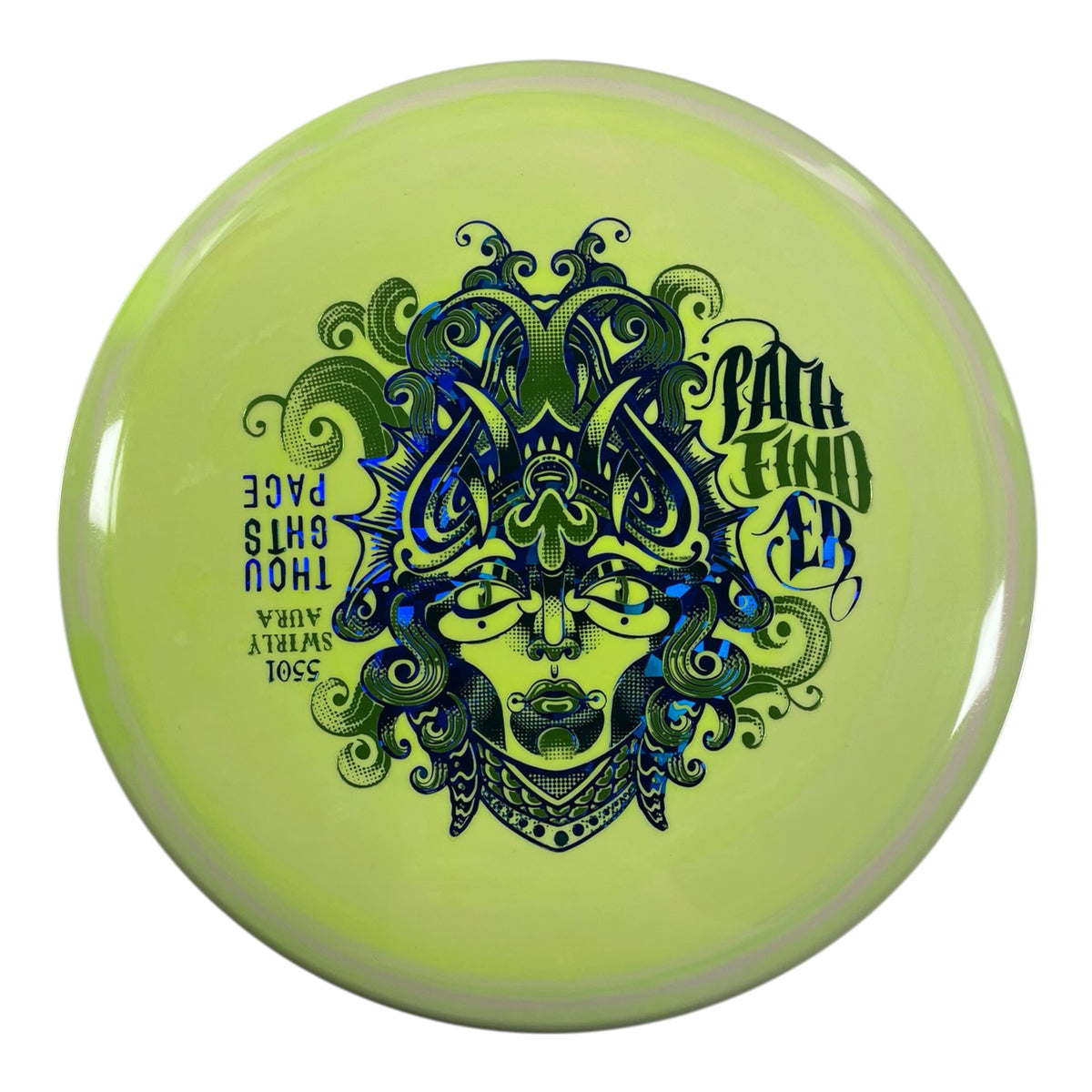 Thought Space Athletics Pathfinder | Swirly Aura | Yellow/Blue/Green 175g Disc Golf