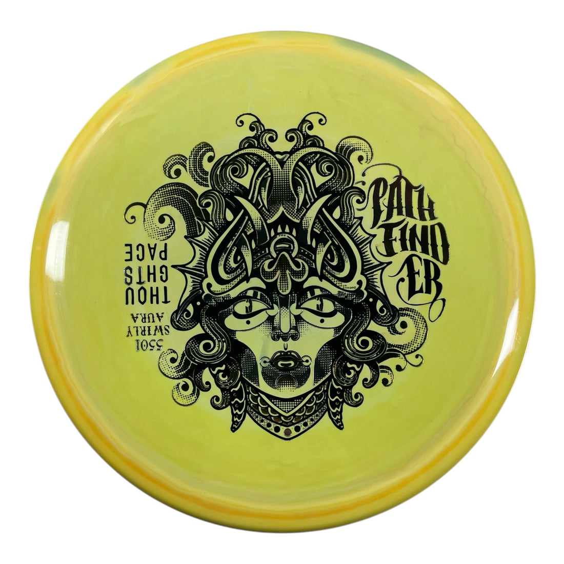 Thought Space Athletics Pathfinder | Swirly Aura | Yellow/Silver/Gold 177g Disc Golf