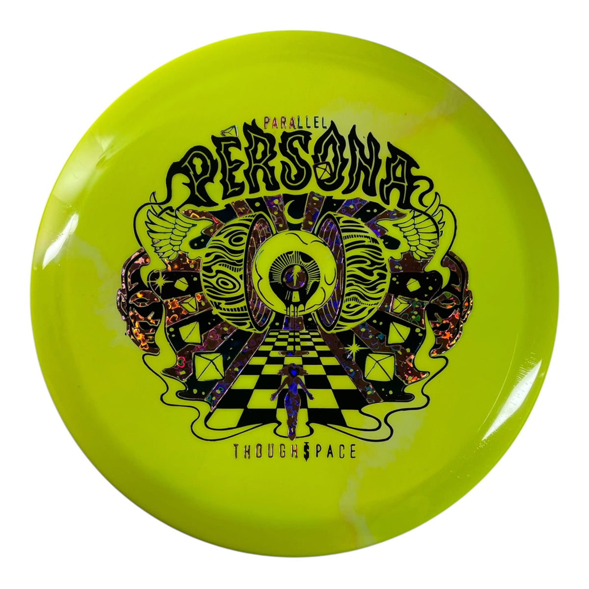 Thought Space Athletics Persona | Parallel | Yellow/Hearts/Black 160g Disc Golf