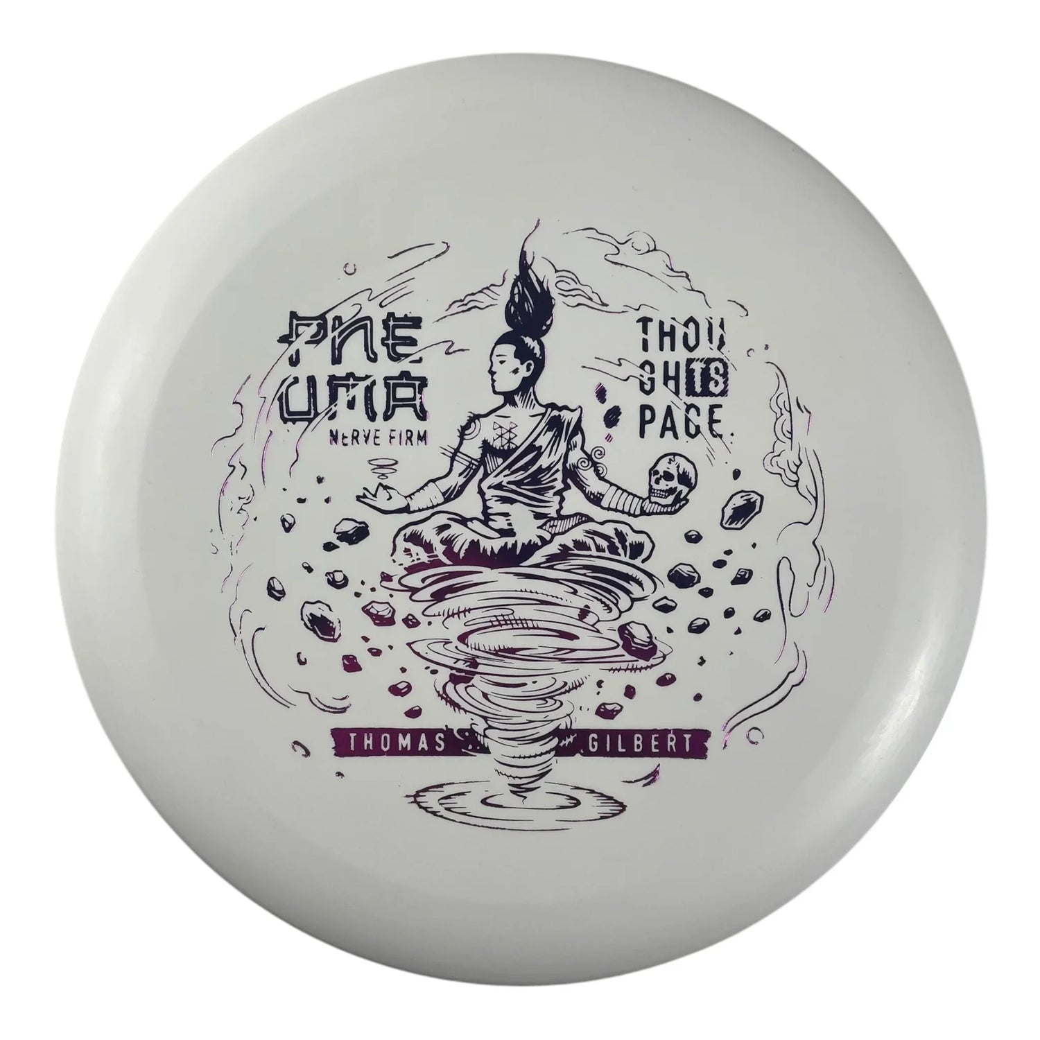 Thought Space Athletics Pneuma | Nerve Firm | White/Purple 173g (Thomas Gilbert) Disc Golf