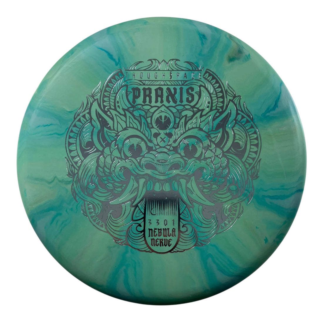 Thought Space Athletics Praxis | Nebula Nerve Firm | Green/Holo 173-174g Disc Golf
