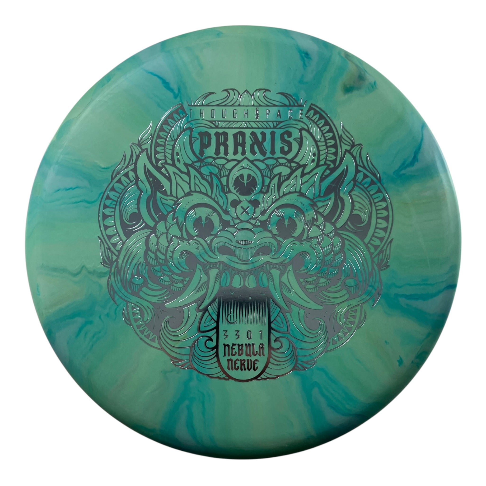 Thought Space Athletics Praxis | Nebula Nerve Firm | Green/Holo 173-174g Disc Golf