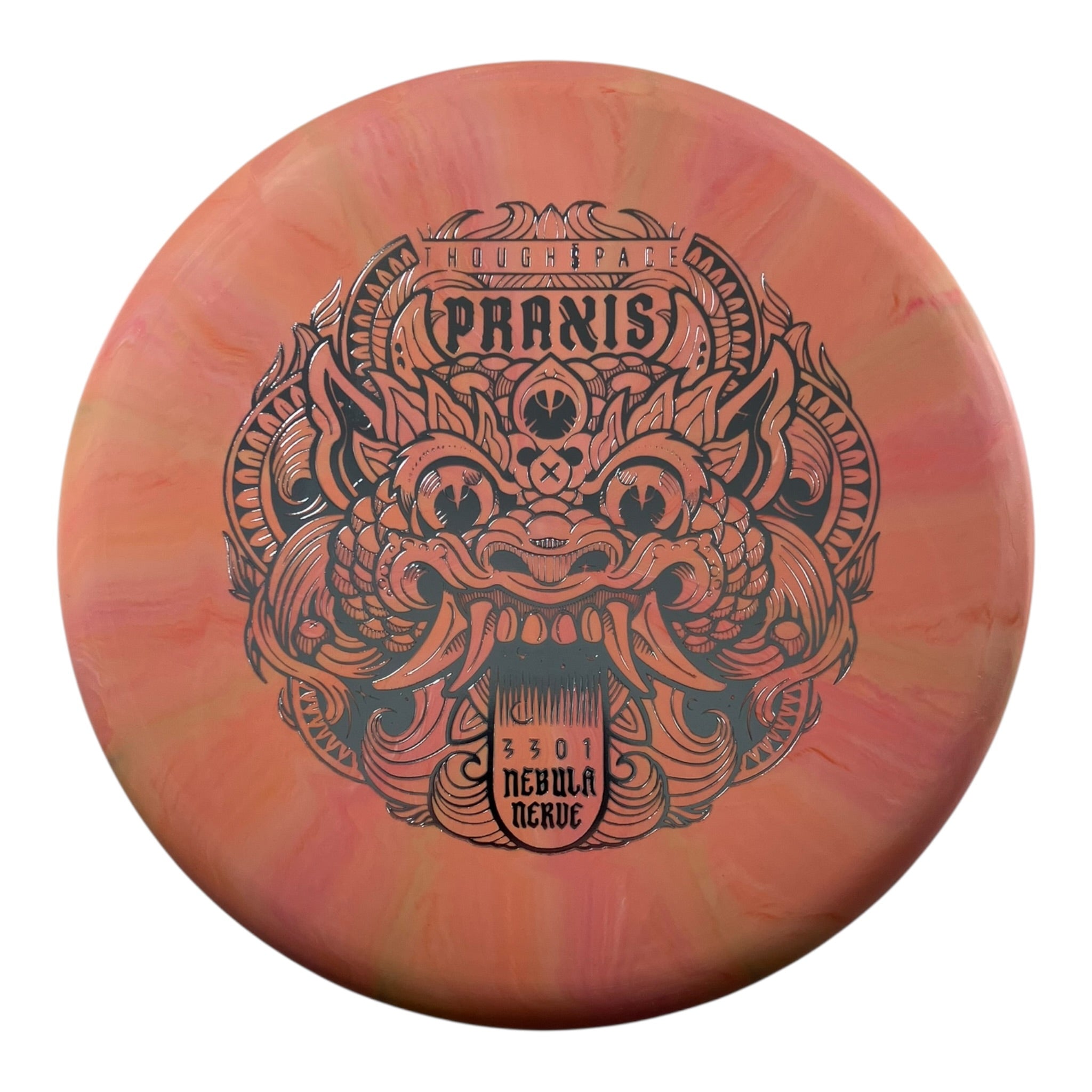 Thought Space Athletics Praxis | Nebula Nerve Firm | Orange/Holo 174g Disc Golf