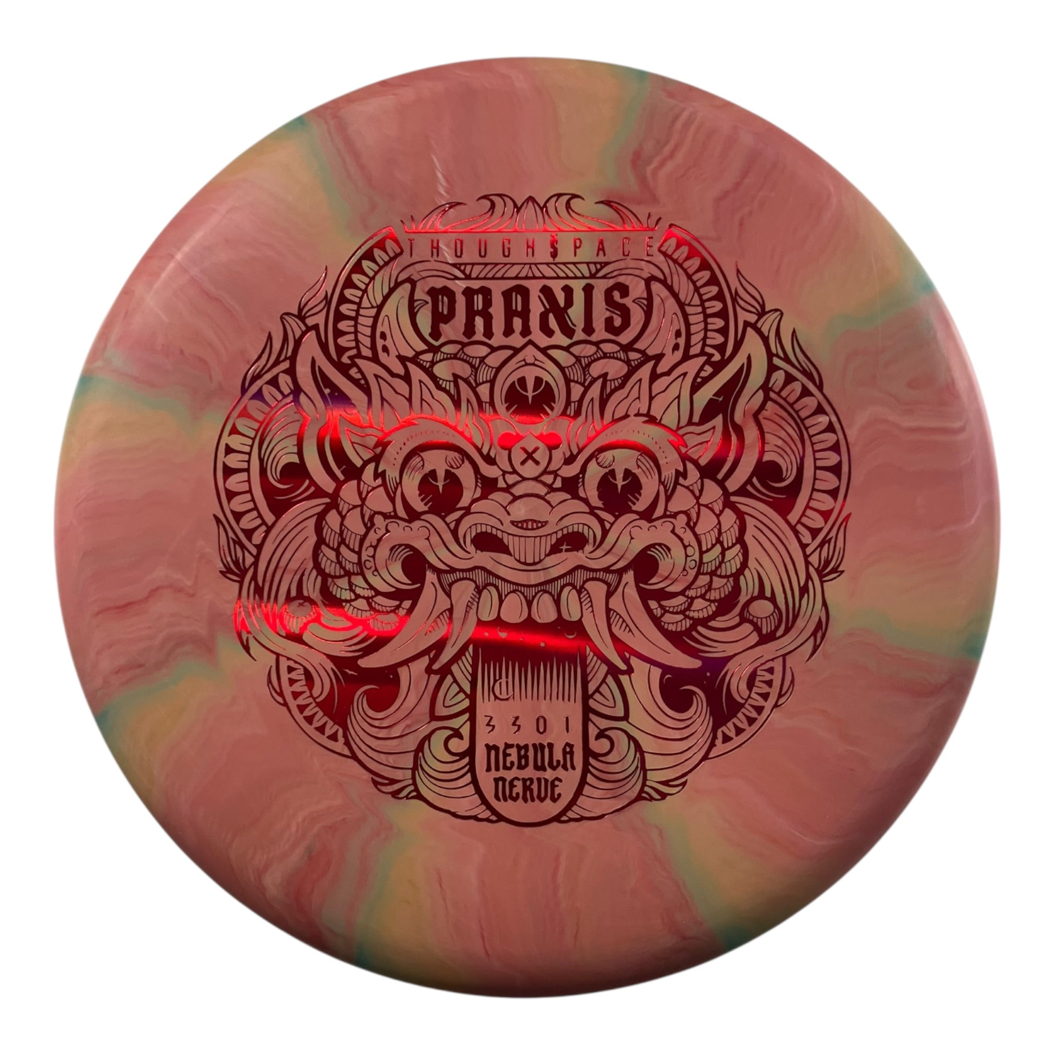 Thought Space Athletics Praxis | Nebula Nerve Firm | Orange/Red 174g Disc Golf