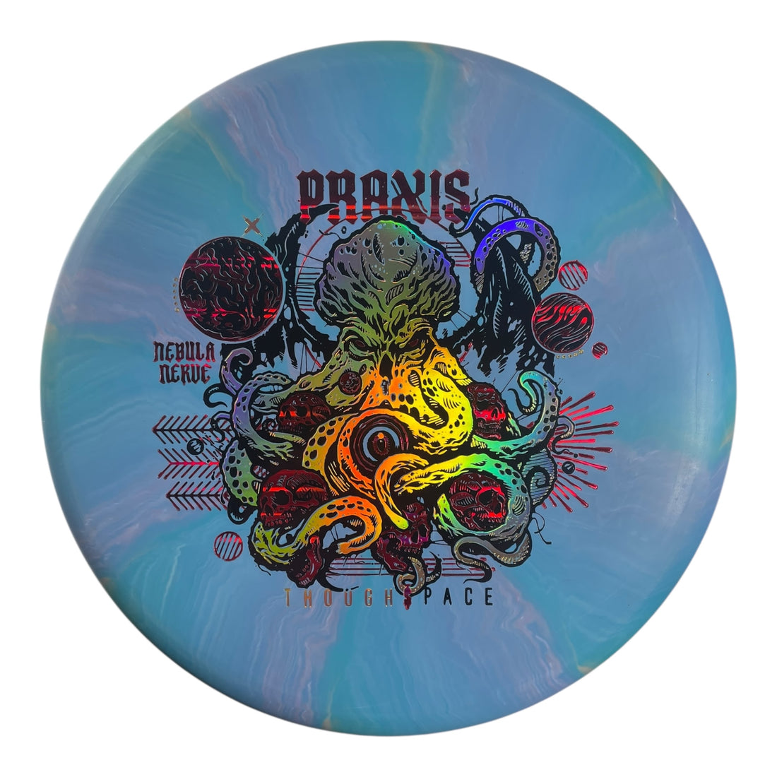 Thought Space Athletics Praxis | Nebula Nerve | Blue/Gold/Red 171g Disc Golf