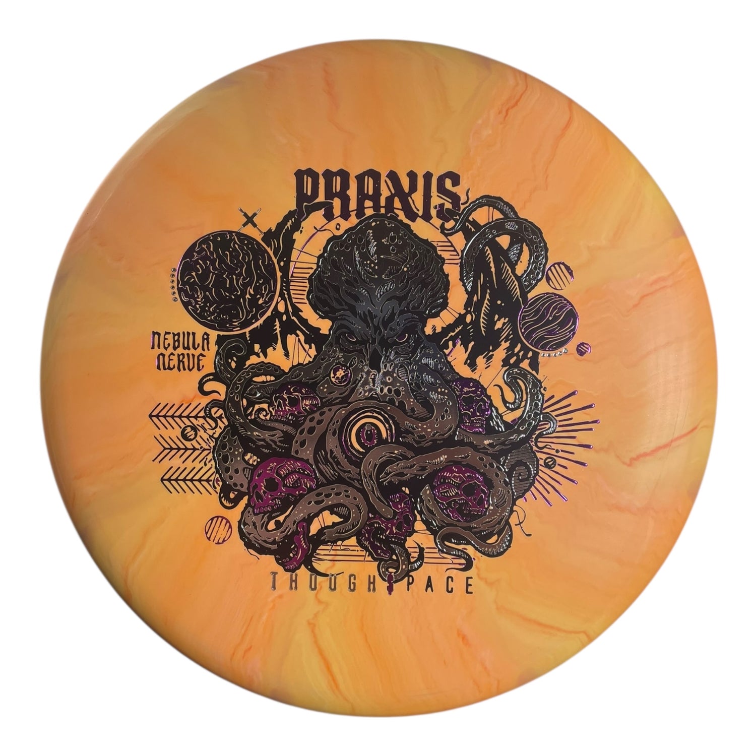 Thought Space Athletics Praxis | Nebula Nerve | Orange/Silver/Purple 171g Disc Golf