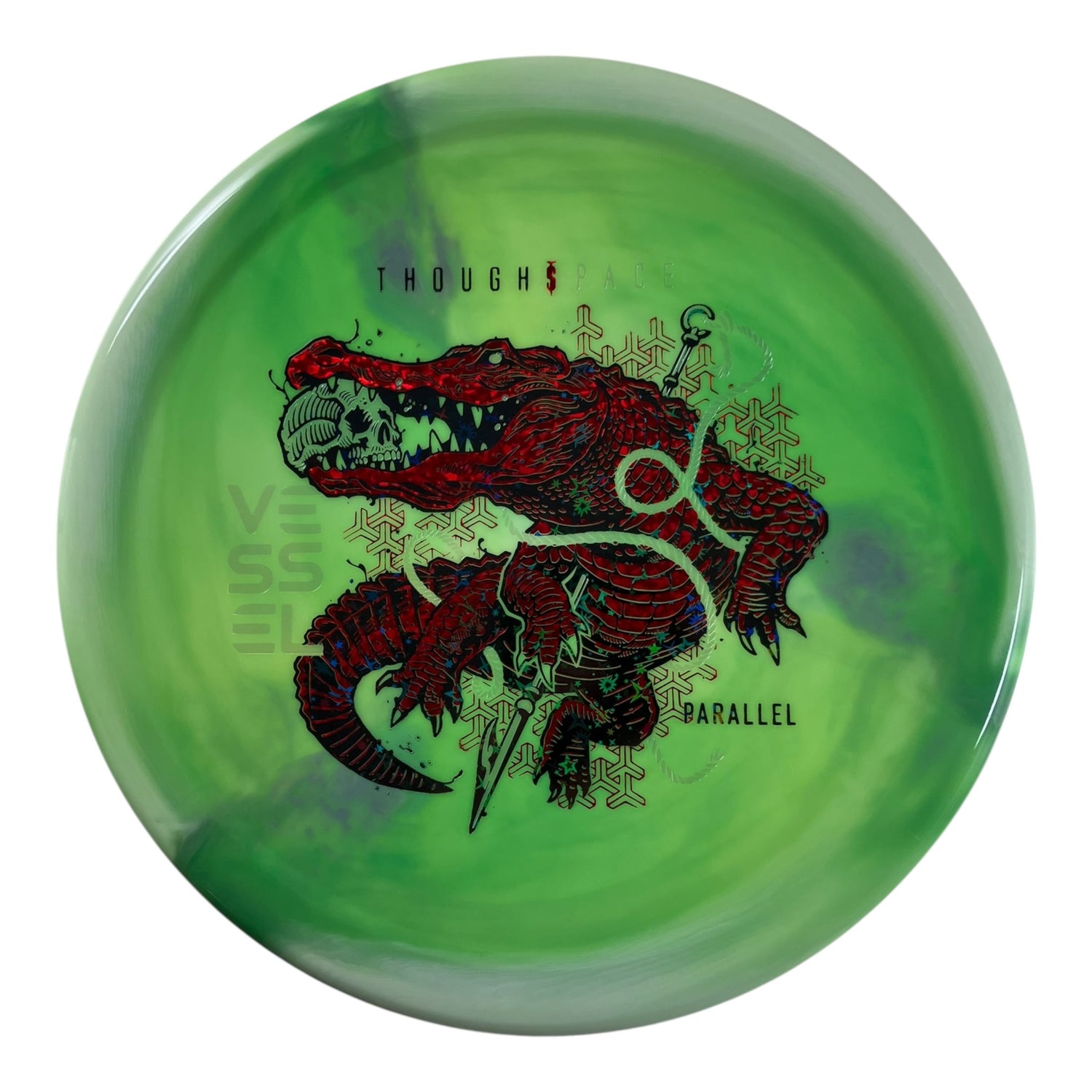 Thought Space Athletics Vessel | Parallel | Green/Red/Black Stars 172g Disc Golf