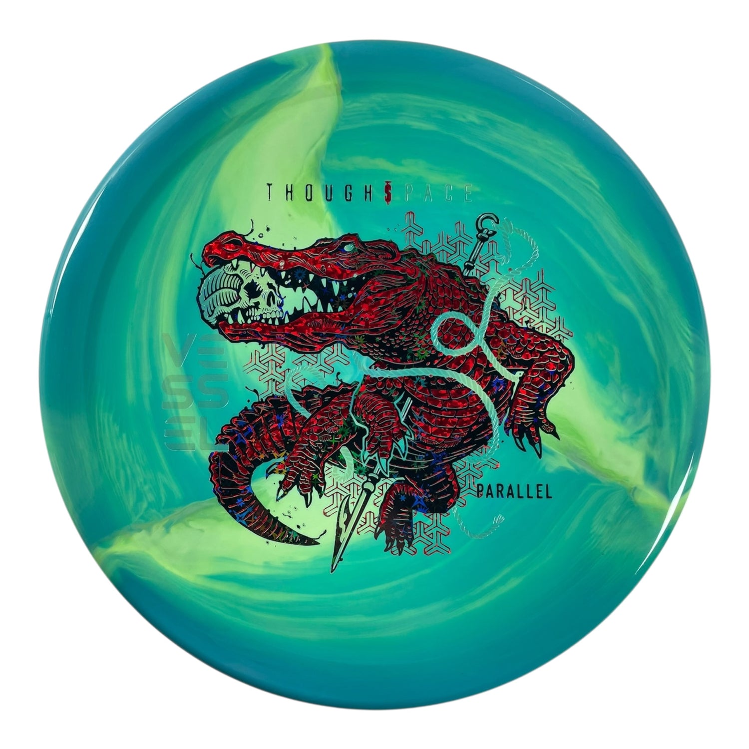 Thought Space Athletics Vessel | Parallel | Teal/Red/Black Stars 172g Disc Golf
