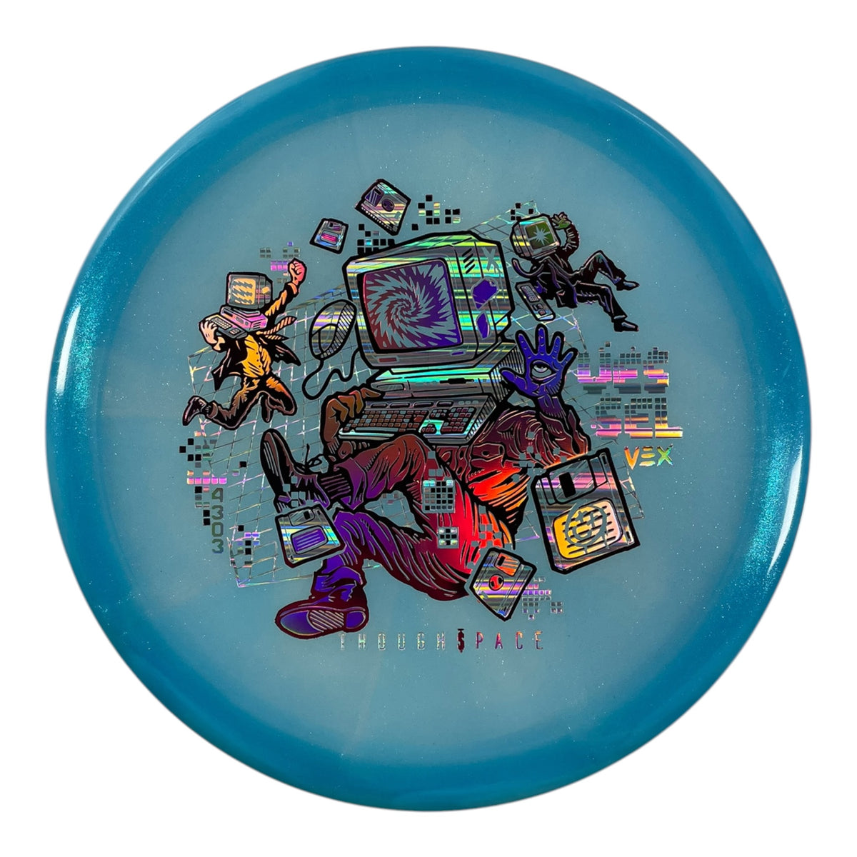 Thought Space Athletics Vessel | Vex | Blue/Pink Holo 168g Disc Golf