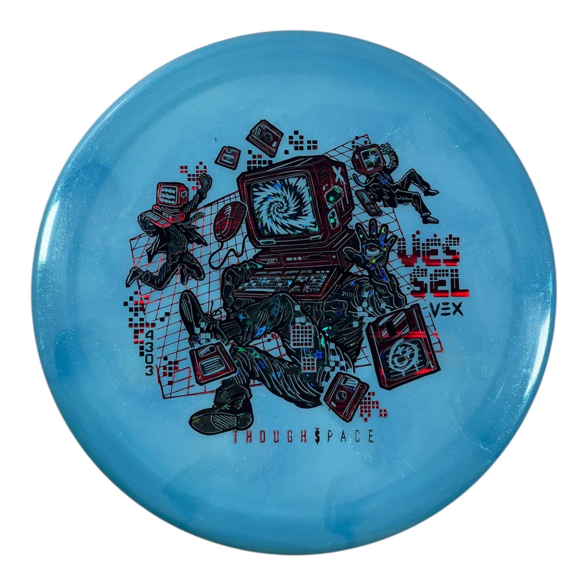 Thought Space Athletics Vessel | Vex | Blue/Red Holo 168g Disc Golf