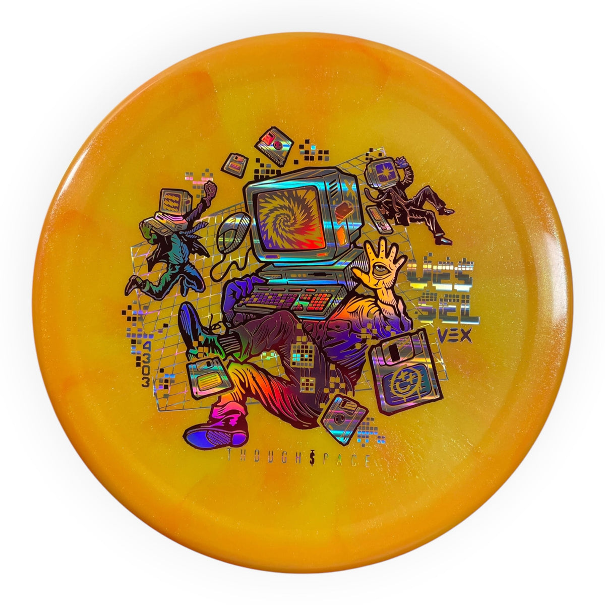 Thought Space Athletics Vessel | Vex | Orange/Pink Holo 169-172g Disc Golf