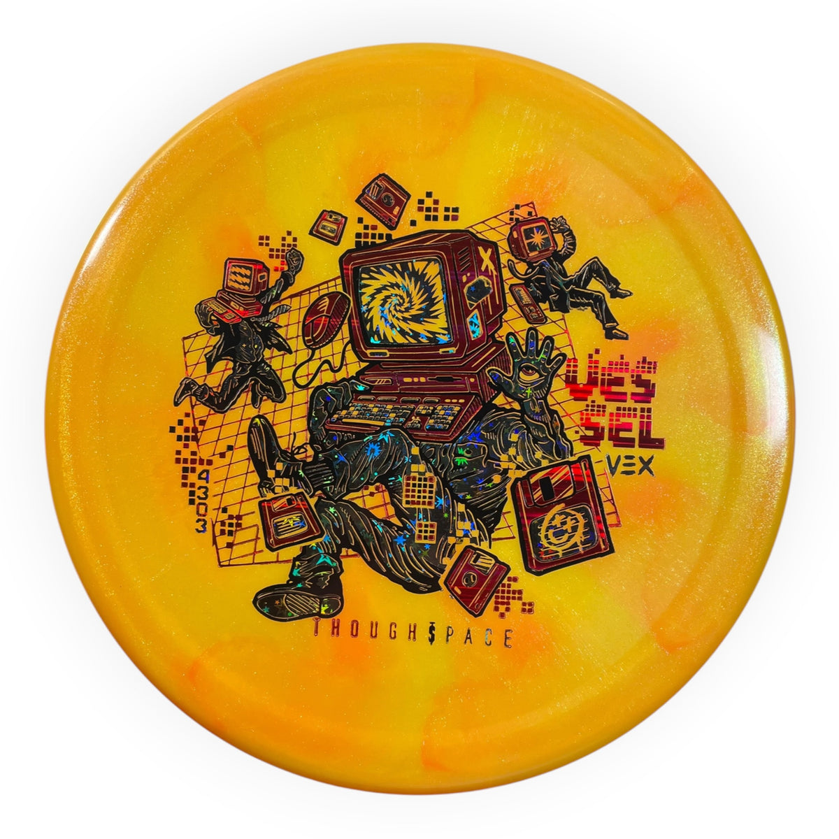 Thought Space Athletics Vessel | Vex | Orange/Red 169g Disc Golf