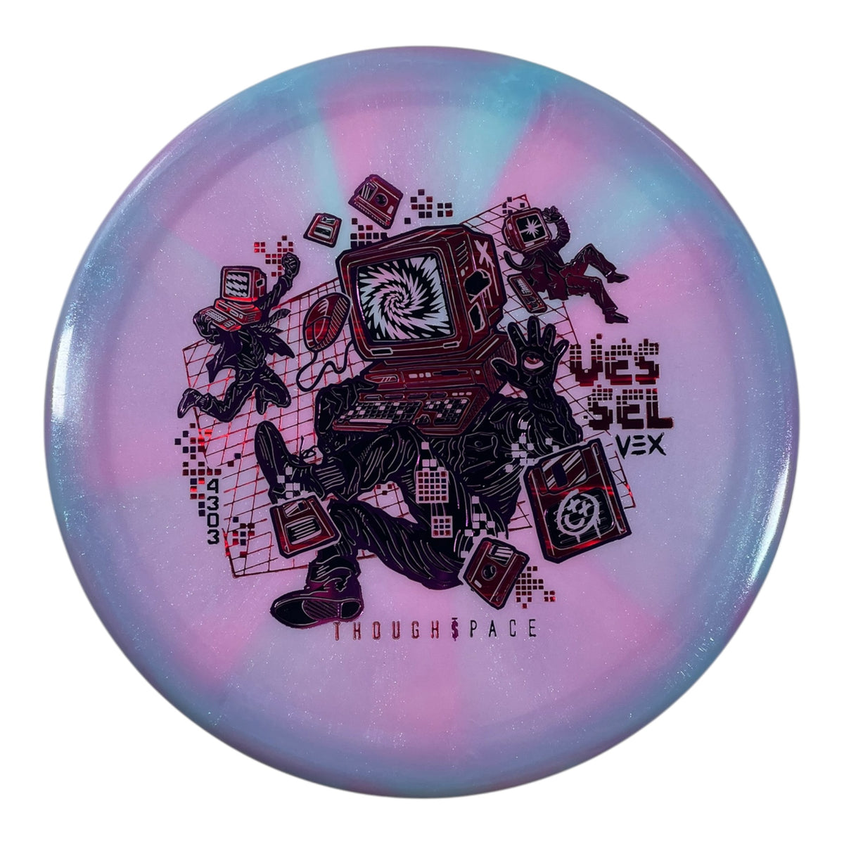 Thought Space Athletics Vessel | Vex | Pink/Red Holo 175g Disc Golf