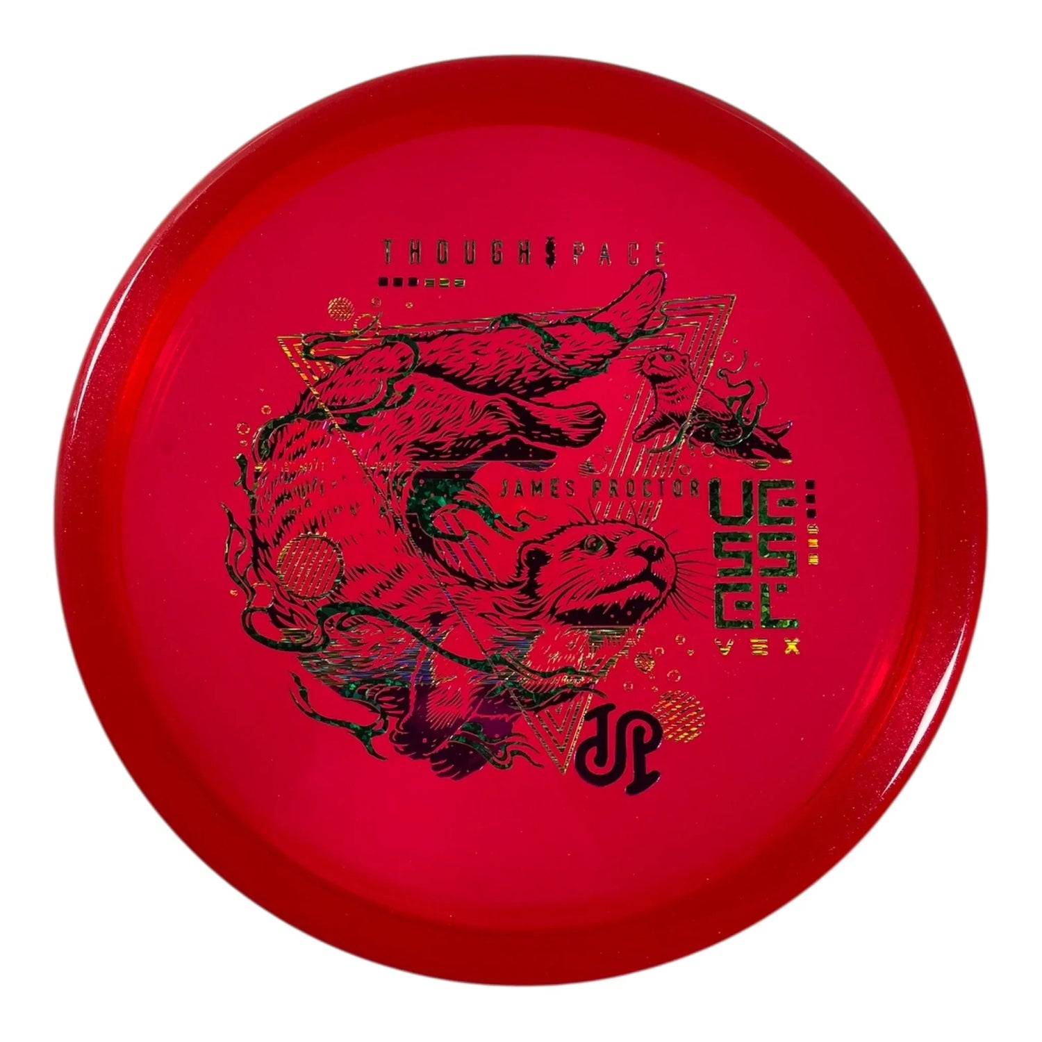 Thought Space Athletics Vessel | Vex | Red/Green Sparkle/Purple 175g (James Proctor) Disc Golf