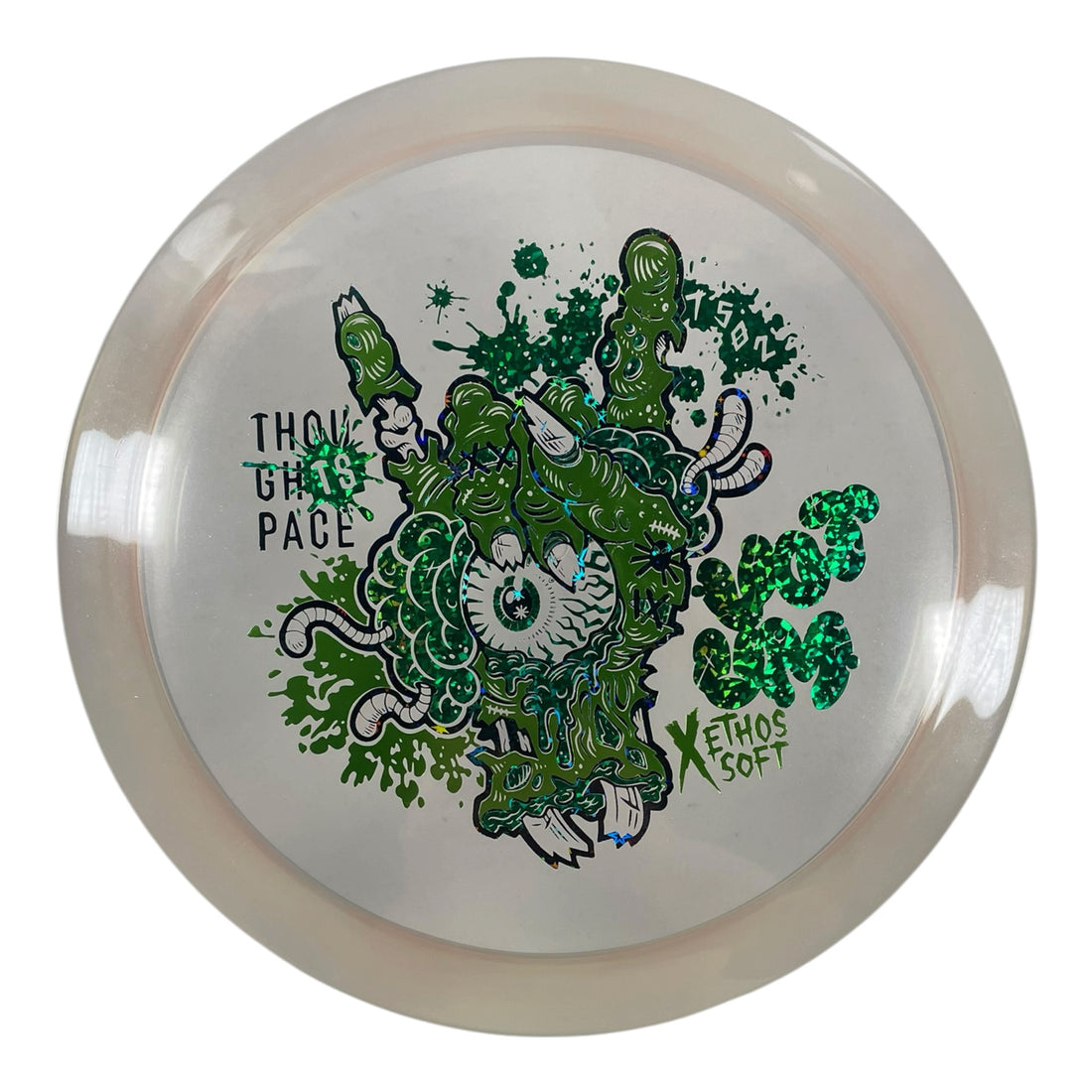 Thought Space Athletics Votum | Experimental Ethos Soft | Clear/Green Holo 172g Disc Golf