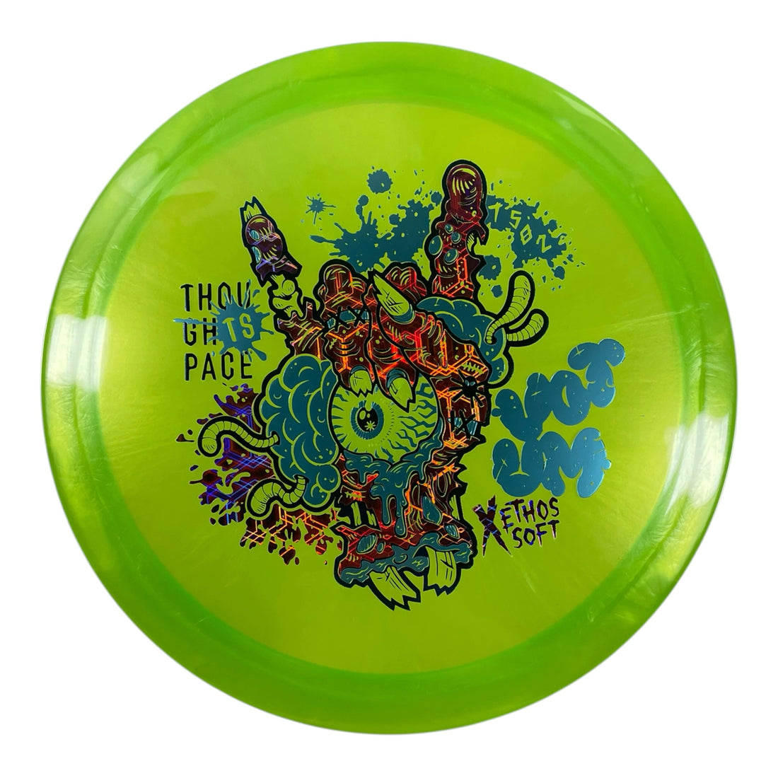 Thought Space Athletics Votum | Experimental Ethos Soft | Green/Pink Holo 171g Disc Golf