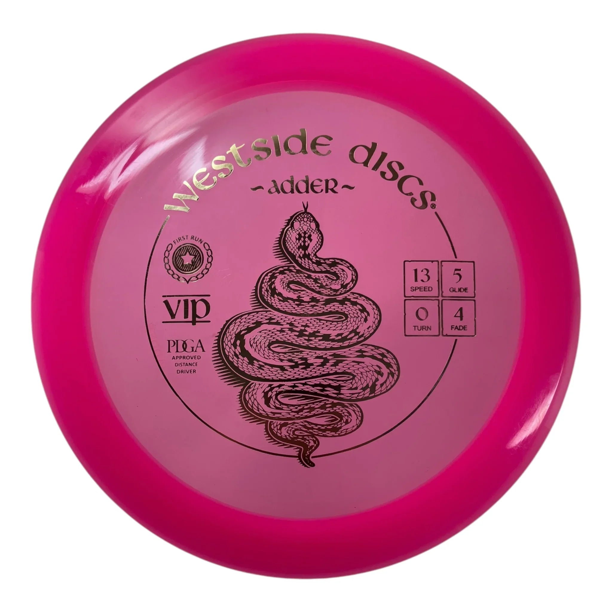 Westside Discs Adder | VIP | Pink/Silver 169g (First Run) Disc Golf