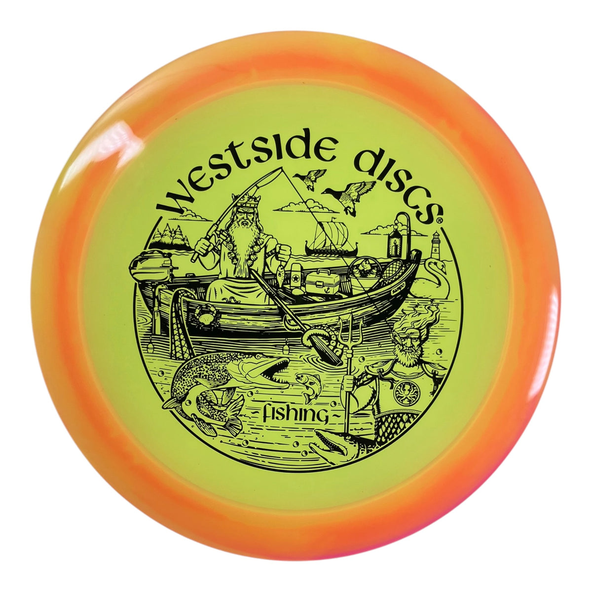 Westside Discs Ahti | VIP-X Orbit | Orange/Black 173g (Fishing Scene) Disc Golf