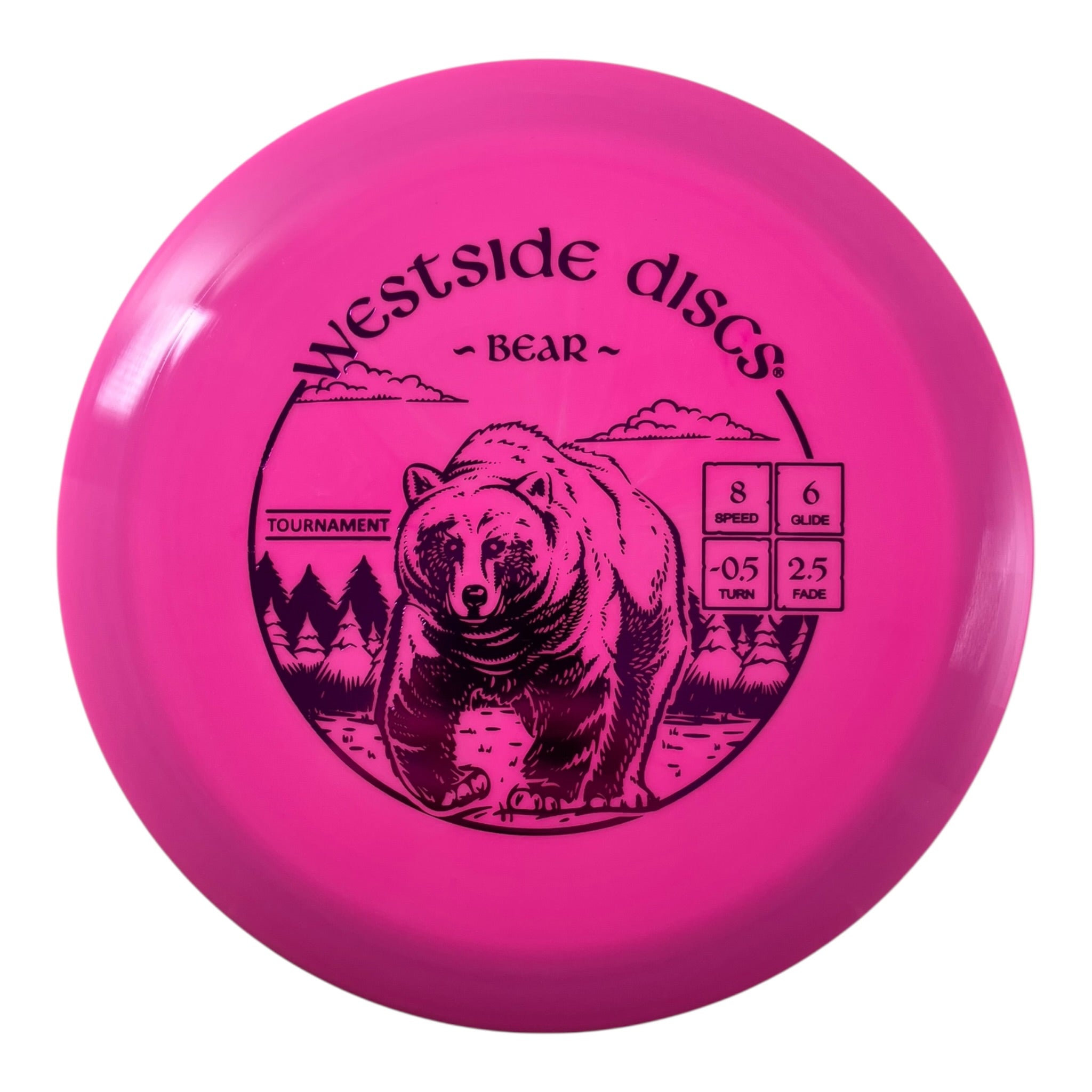 Westside Discs Bear | Tournament | Pink/Purple 168g Disc Golf