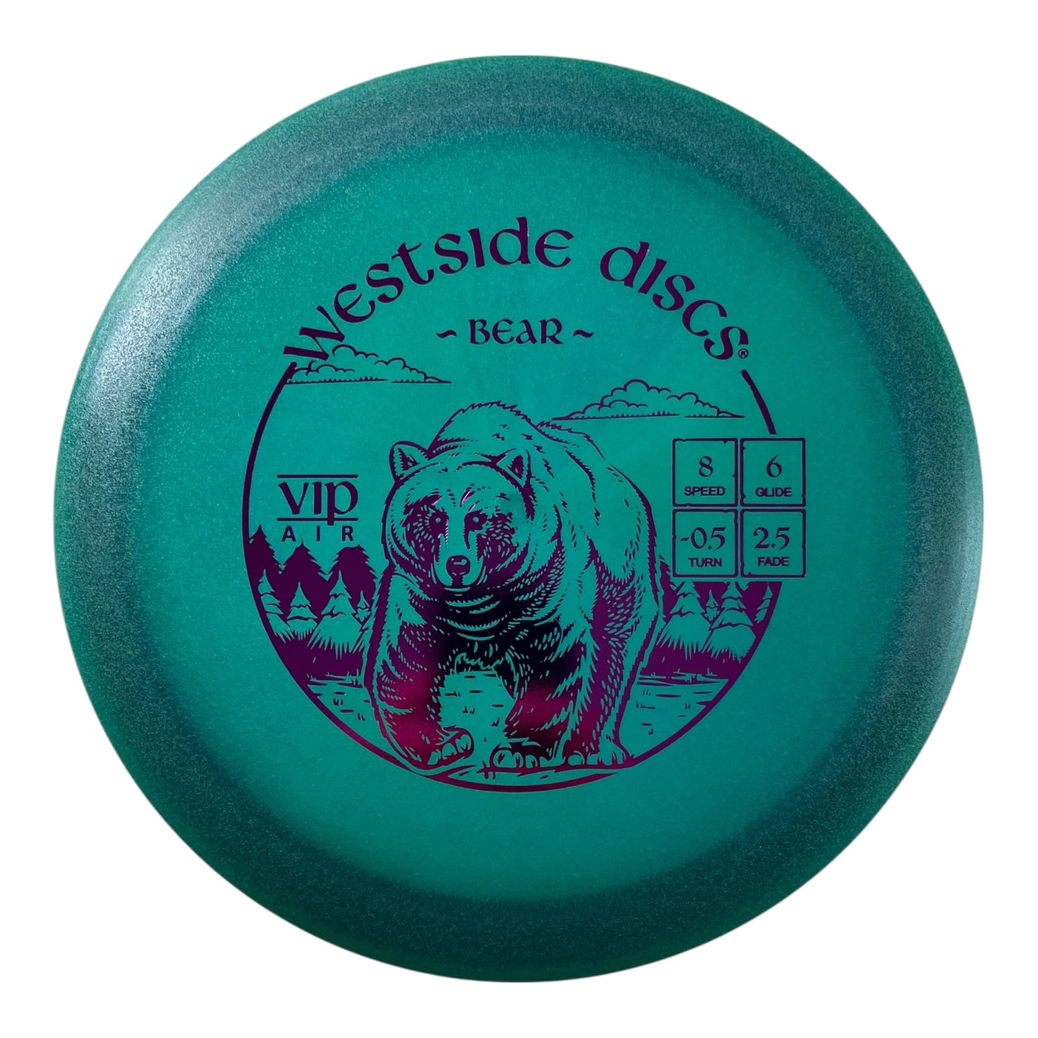 Westside Discs Bear | VIP Air | Blue/Purple 165g Disc Golf