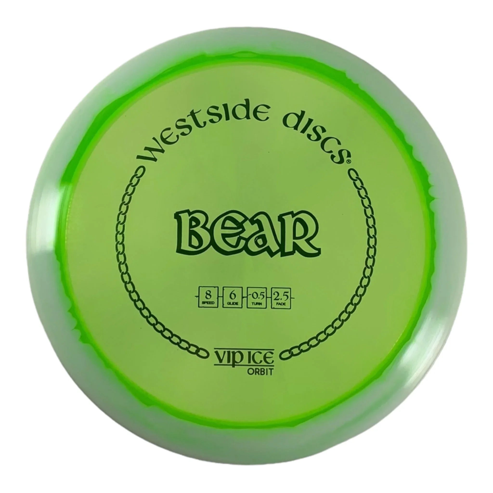 Westside Discs Bear | VIP Ice Orbit | Green/Green 176g Disc Golf