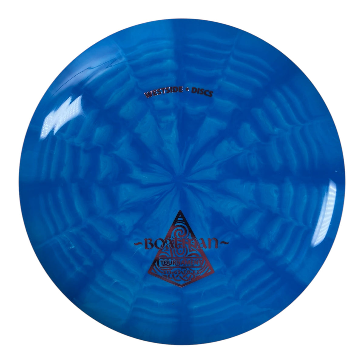 Westside Discs Boatman | Tournament Rill | Blue/Purple 174g Disc Golf