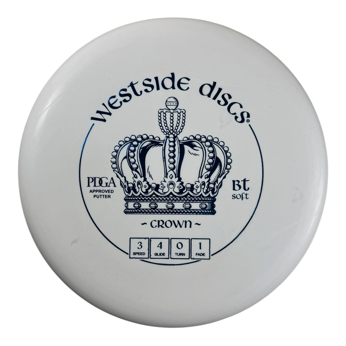 Westside Discs Crown | BT Soft | White/Blue 176g Disc Golf