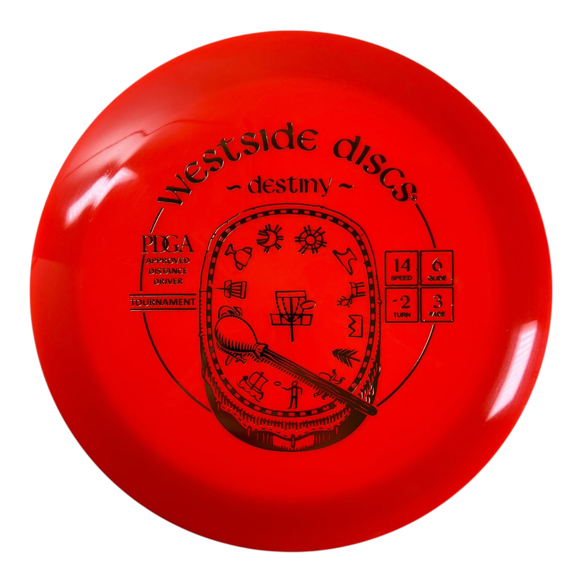 Westside Discs Destiny | Tournament | Orange/Gold 173g Disc Golf