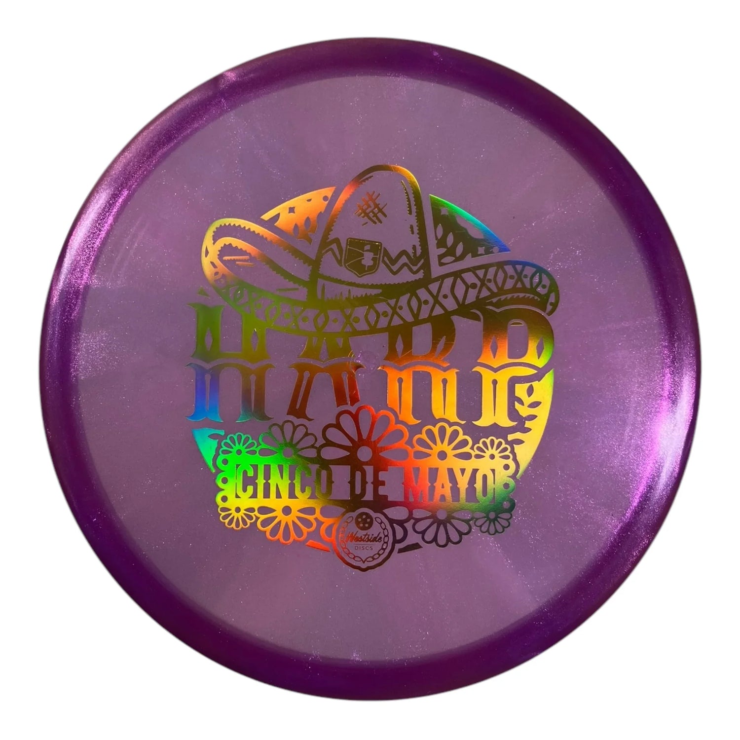 Westside Discs Harp | VIP-Ice Glimmer | Purple/Gold 174g (Cinco De Mayo) Disc Golf