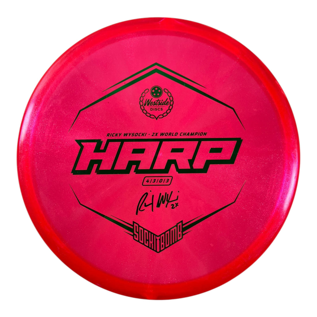 Westside Discs Harp - Used Good | VIP | Red/Green 175g (Ricky Wysocki 2X) Disc Golf