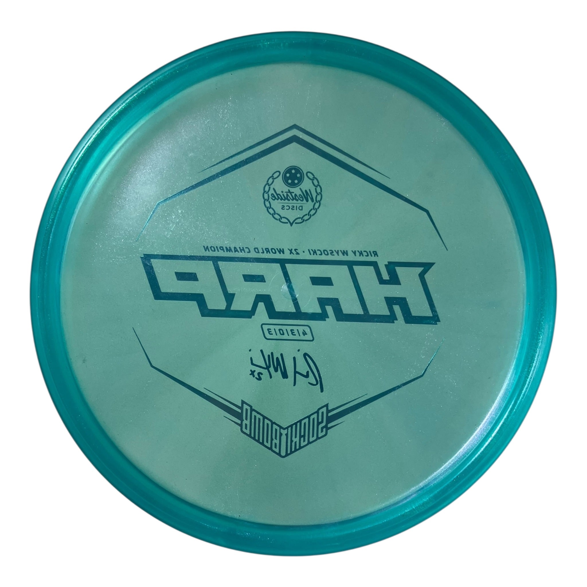 Westside Discs Harp - Used Like New | VIP Ice Glimmer | Blue/Blue 173g (Ricky Wysocki 2X) Disc Golf