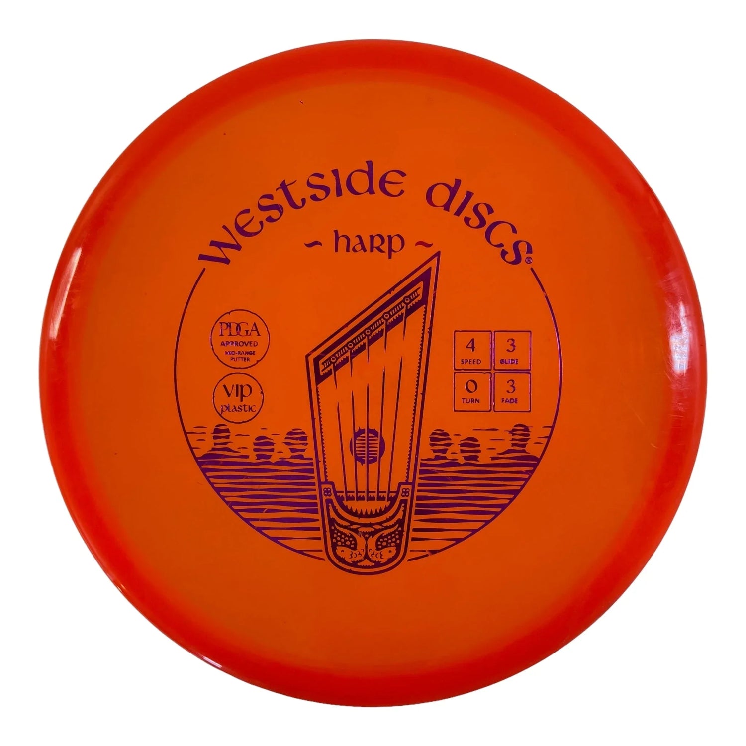 Westside Discs Harp - Used Like New | VIP | Orange/Purple 176g Disc Golf